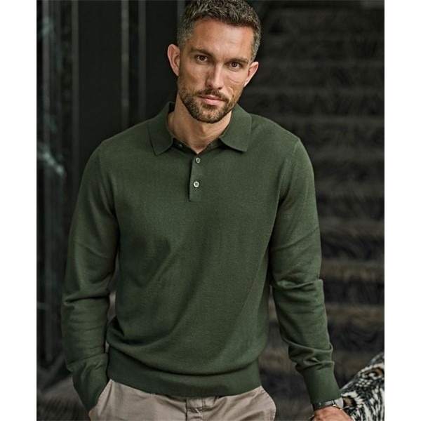 Premium pleten moški pulover z gumbi Tee Jays TE6002